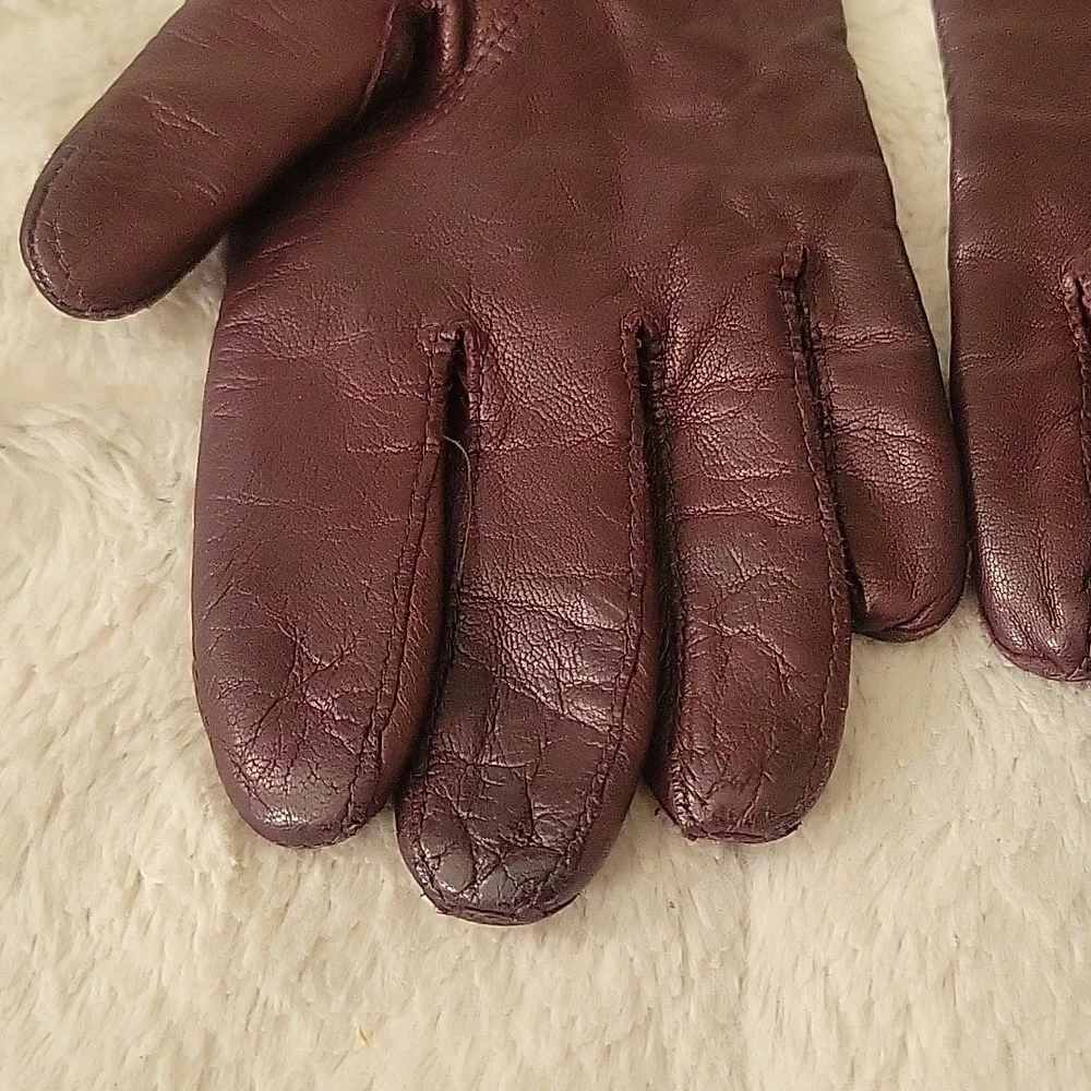 Shalimar Women's Leather Gloves Made In Italy Size 6.5